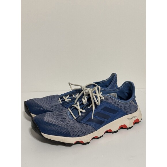 Adidas Terrex Stealth Hiking Shoes Mens 9 Blue Red Sneakers Climacool - Picture 1 of 10